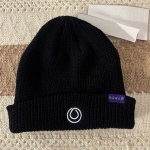 Monat Black Beanie NWT